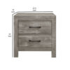 15022026699191aa2a2e4.jpeg Adia 24 Inch Classic 2 Drawer Nightstand, Metal Handles, Rustic Gray Finish