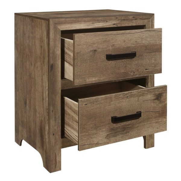 15022026699191b1d1591.jpeg Zane 28 inch Transitional Nightstand, 2 Drawers, Weathered Pine Veneer