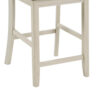 Glee 26 Inch Counter Height Chair, Set of 2, Antique White and Brown Finish