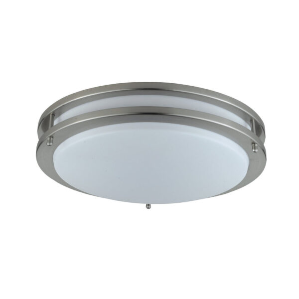 150220266991926c94166.jpeg 14 Inch Modern Ceiling Lamp with Frosted Acrylic Plate, Steel Trim, White