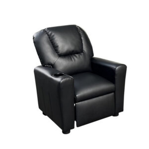 Nik Youth Recliner Chair, Cup Holder, Padded Seat and Back, Black