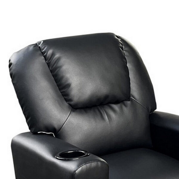 15022026699192b393b4c.jpeg Nik Youth Recliner Chair, Cup Holder, Padded Seat and Back, Black