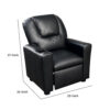 15022026699192b6d6916.jpeg Nik Youth Recliner Chair, Cup Holder, Padded Seat and Back, Black