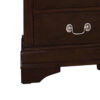 150220266991937ad8218.jpeg Nim 24 Inch 2 Drawer Nightstand, Classic Bail Handles, Cappuccino Brown