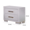 15022026699193e846149.jpeg Bela 26 Inch 2 Drawer Nightstand, Felt Lined, Silver Handles, Crisp White