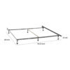 15022026699193f1ef941.jpeg Akz Multisize Bed Frame for Q, K, CK, Six Metal Legs, Rolling Caster Wheels