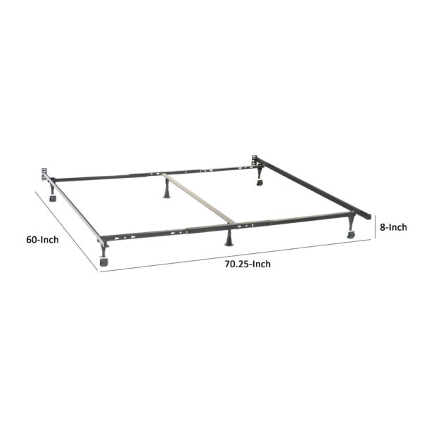 15022026699193f1ef941.jpeg Akz Multisize Bed Frame for Q, K, CK, Six Metal Legs, Rolling Caster Wheels