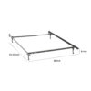 Nit Multisize Metal Bed Frame, Twin or Full Size, Caster Wheels, Black