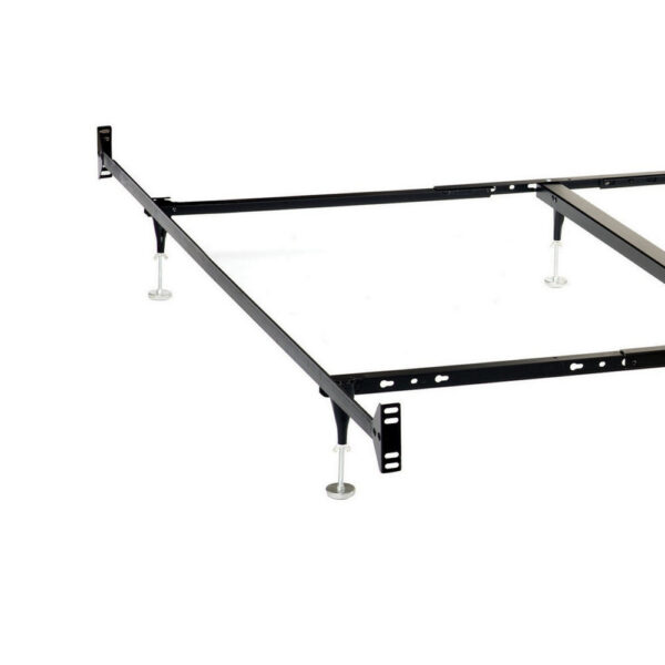 150220266991941451164.jpeg Bed Frame, Queen or King, 6 Metal Legs with Adjustable Glides, Matte Black