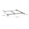 1502202669919415d5587.jpeg Bed Frame, Queen or King, 6 Metal Legs with Adjustable Glides, Matte Black