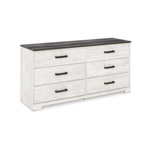 15022026699194be446f0.jpeg Wisp 59 Inch Wood Dresser, 6 Gliding Drawers, Rustic Crisp White Finish