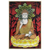 15022026699194fbeacdd.jpeg 39 x 59 Hand Painted Buddha on Lotus, Gold Frame, Resin Coated, Red, Yellow