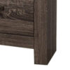 Soma 24 Inch Rustic 2 Drawer Nightstand, Sleek Metal Bar Handles, Oak Gray