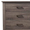 Soma 49 Inch Rustic 5 Drawer Tall Dresser Chest, Bar Handles, Oak Gray