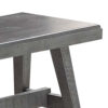 Alix 54 Inch Elegant Wood Dining Bench with Tapered Legs, Distressed Gray