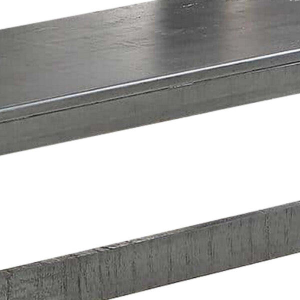 Alix 54 Inch Elegant Wood Dining Bench with Tapered Legs, Distressed Gray