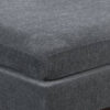 37 Inch Modern Square Ottoman with Foam Seating, Gray Chenille Fabric
