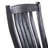 23 Inch Wood Dining Chair, Set of 2, Slatted Back, Cushioned Seat, Gray