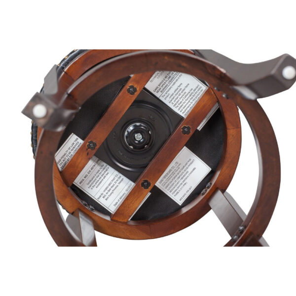 Ovi 29 Inch Swivel Bar Stool, Nailhead Trim, Walnut Brown, Faux Leather