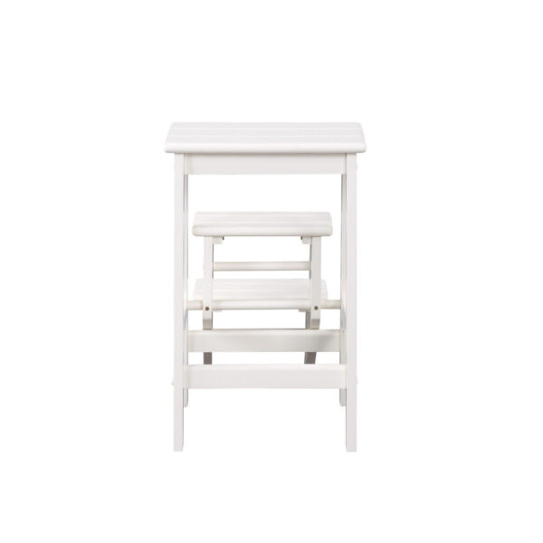 150220266991961a527bb.jpeg 24 Inch 3 Level Step Stool, Plank Tops and Safety Latch, Classic White Wood