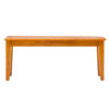 Nova 44 Inch Dining Bench, Tapered Legs, Oak Brown Wood