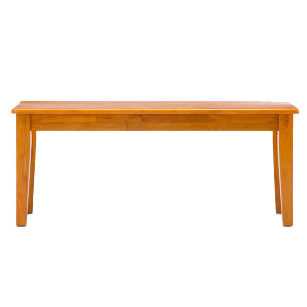 Nova 44 Inch Dining Bench, Tapered Legs, Oak Brown Wood