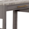15022026699196555008e.jpeg 39 Inch Faux Marble Top Table with Felt Lined Storage Drawer, Gray, White