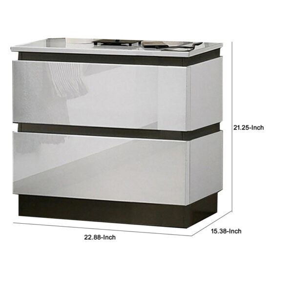 15022026699196640e62e.jpeg Nav 22 Inch Modern Nightstand with 2 Drawers, Concealed Handles, White