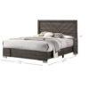 150220266991967dd5c32.jpeg Lola Classic King Size Bed, Wood Grain, Strong Block Legs, Taupe Brown