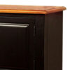 Fritz 52 Inch Server, 2 Cabinets, 2 Drawers, Black, Oak Brown, Turned Legs