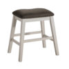 Rune 25 Inch Counter Height Wood Stool, Set of 2, Off White, Gray Seating