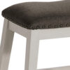 Rune 25 Inch Counter Height Wood Stool, Set of 2, Off White, Gray Seating