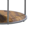 150220266991977340ab6.jpeg Lenn 24 Inch 3 Tier Round Brown Side End Table, Half Shelf, Gray Frame