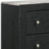 150220266991979d3cb45.jpeg Yoh 47 Inch Tall 4 Drawer Dresser Chest with Marble Top, Metal Knobs, Black
