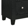 150220266991979f2b066.jpeg Yoh 47 Inch Tall 4 Drawer Dresser Chest with Marble Top, Metal Knobs, Black