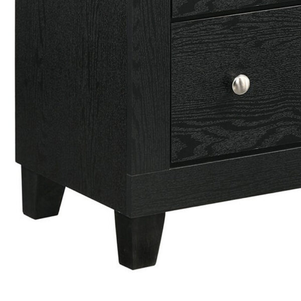 150220266991979f2b066.jpeg Yoh 47 Inch Tall 4 Drawer Dresser Chest with Marble Top, Metal Knobs, Black