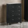 15022026699197a2d9666.jpeg Yoh 47 Inch Tall 4 Drawer Dresser Chest with Marble Top, Metal Knobs, Black