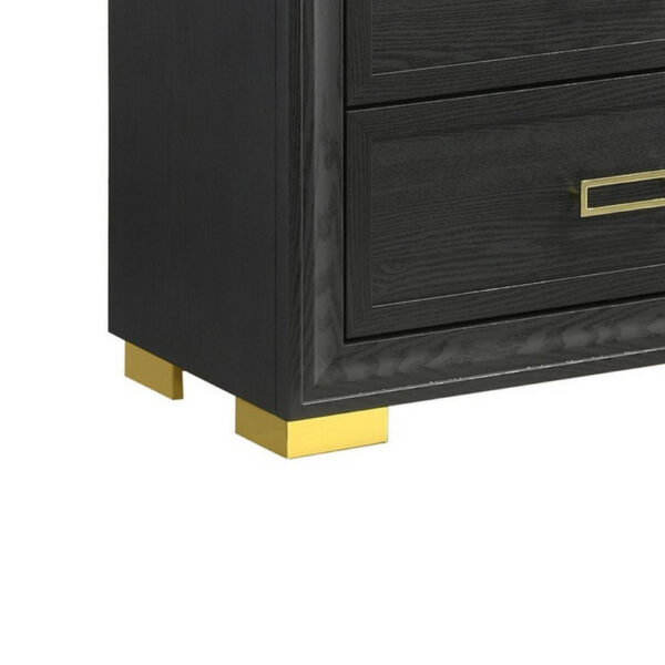 15022026699197cfb10dd.jpeg Nio 48 Inch Tall 4 Drawer Dresser Chest, Bracket Legs, Frame Handles, Gray