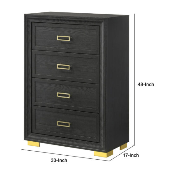 15022026699197d12b823.jpeg Nio 48 Inch Tall 4 Drawer Dresser Chest, Bracket Legs, Frame Handles, Gray