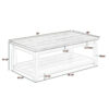 15022026699197f24e224.jpeg Mon 48 Inch Rectangular Coffee Table, Bottom Shelf, Brown Top, White Frame
