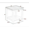 15022026699197fb913f0.jpeg Mon 24 Inch Square End Table, Open Bottom Shelf, Brown Top, White Frame