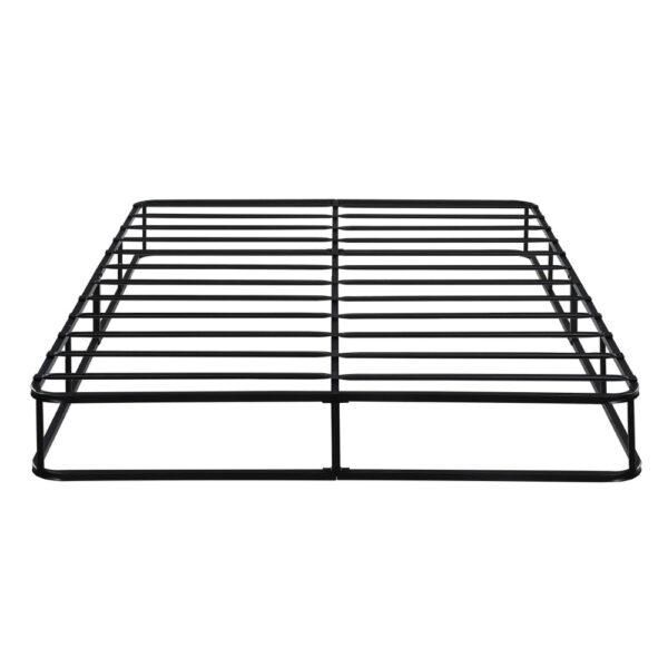 150220266991983c434cd.jpeg Zena 9 Inch California King Mattress Foundation, Black Steel, 12 Slats
