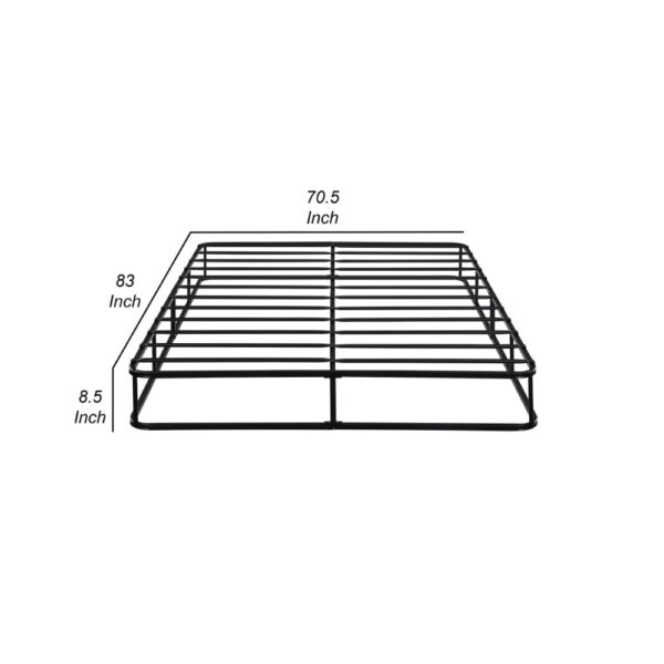 15022026699198423ac5b.jpeg Zena 9 Inch California King Mattress Foundation, Black Steel, 12 Slats