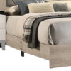 Cato Upholstered California King Bed, Tufted Gray Headboard, Cream White