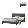150220266991988217082.jpeg Dex Modern Platform King Size Bed, Plush Tufted Upholstery, Charcoal Gray