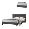 150220266991988384191.jpeg Dex Modern Platform King Size Bed, Plush Tufted Upholstery, Charcoal Gray