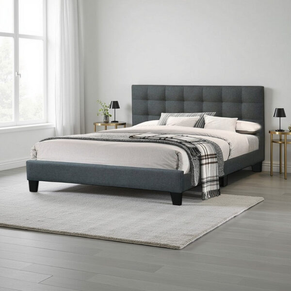 1502202669919886e2e19.jpeg Dex Modern Platform King Size Bed, Plush Tufted Upholstery, Charcoal Gray