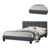 150220266991989869531.jpeg Dex Modern Platform Queen Size Bed, Plush Tufted Upholstery, Charcoal Gray