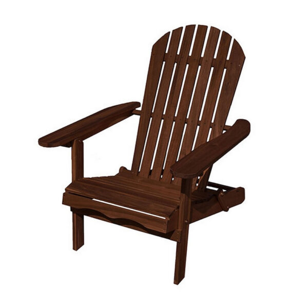 15022026699198d8741cb.jpeg 34 Inch Outdoor Adirondack Chair, Dark Brown Wood, Wide Armrests