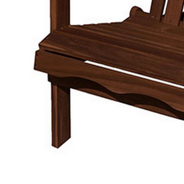 15022026699198dcec9bb.jpeg 34 Inch Outdoor Adirondack Chair, Dark Brown Wood, Wide Armrests